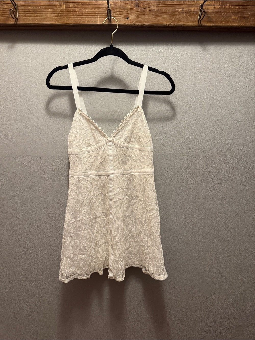 Tobi Cream Lace Mini Dress